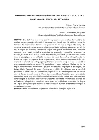 Anais 2014 Coloquio Cognição Linguagem