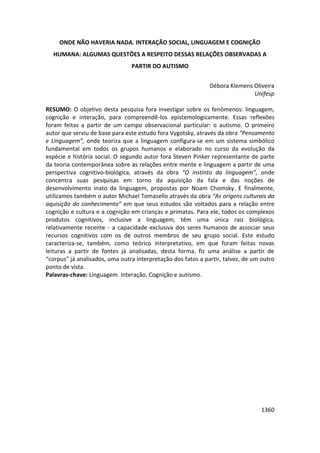 Anais 2014 Coloquio Cognição Linguagem