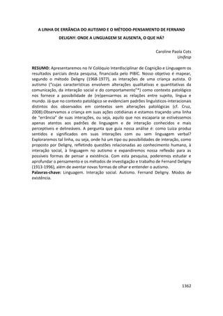 Anais 2014 Coloquio Cognição Linguagem