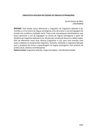 Anais 2014 Coloquio Cognição Linguagem