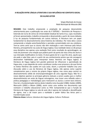 Anais 2014 Coloquio Cognição Linguagem