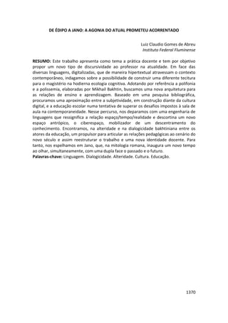 Anais 2014 Coloquio Cognição Linguagem