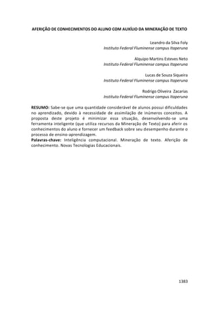 Anais 2014 Coloquio Cognição Linguagem