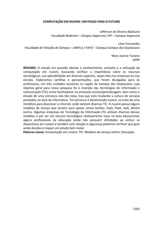 Anais 2014 Coloquio Cognição Linguagem