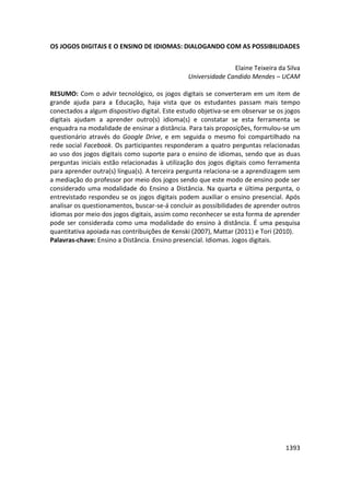 Anais 2014 Coloquio Cognição Linguagem