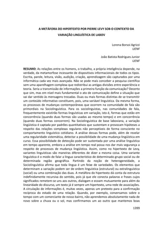 Anais 2014 Coloquio Cognição Linguagem