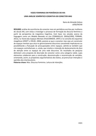 Anais 2014 Coloquio Cognição Linguagem