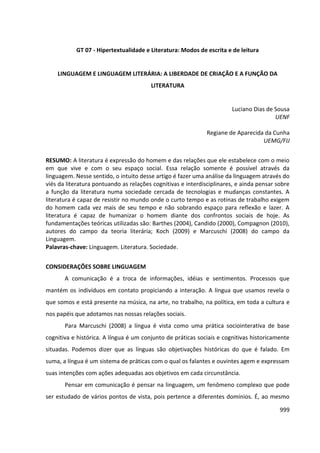 Anais 2014 Coloquio Cognição Linguagem