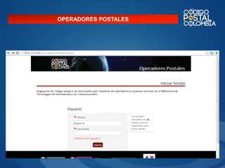OPERADORES POSTALES

 