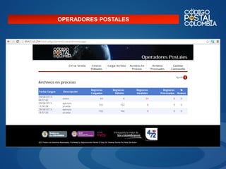 OPERADORES POSTALES

 