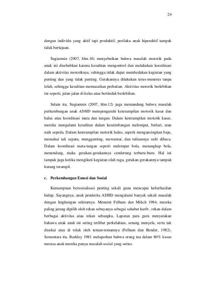 Konsep Anak dengan ADHD