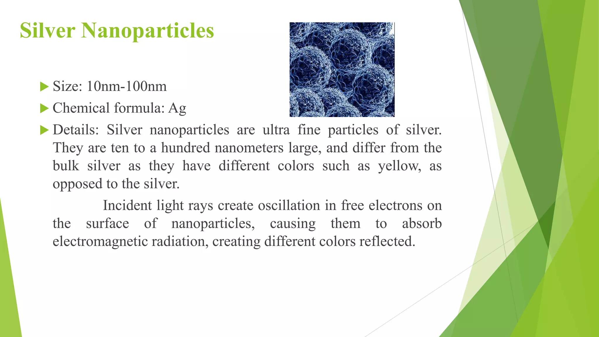Green Synthesis Of Silver Nanoparticles | PPTX
