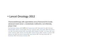 • Lancet Oncology 2012
 