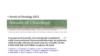• Annals of Oncology 2013
 