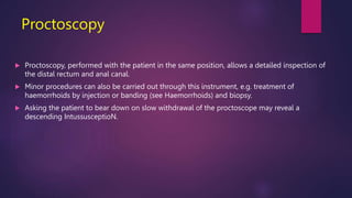 anal examination by Baillie and love short practice of surgery | PPT