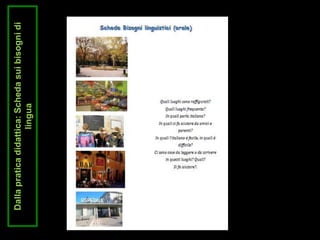 Dallapraticadidattica:Schedasuibisognidi
lingua
 