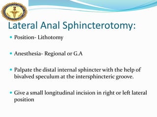 PPT by Dr Anil Kumar, Assitant Professor, AIIMS,Patna on Anal Fissure ...