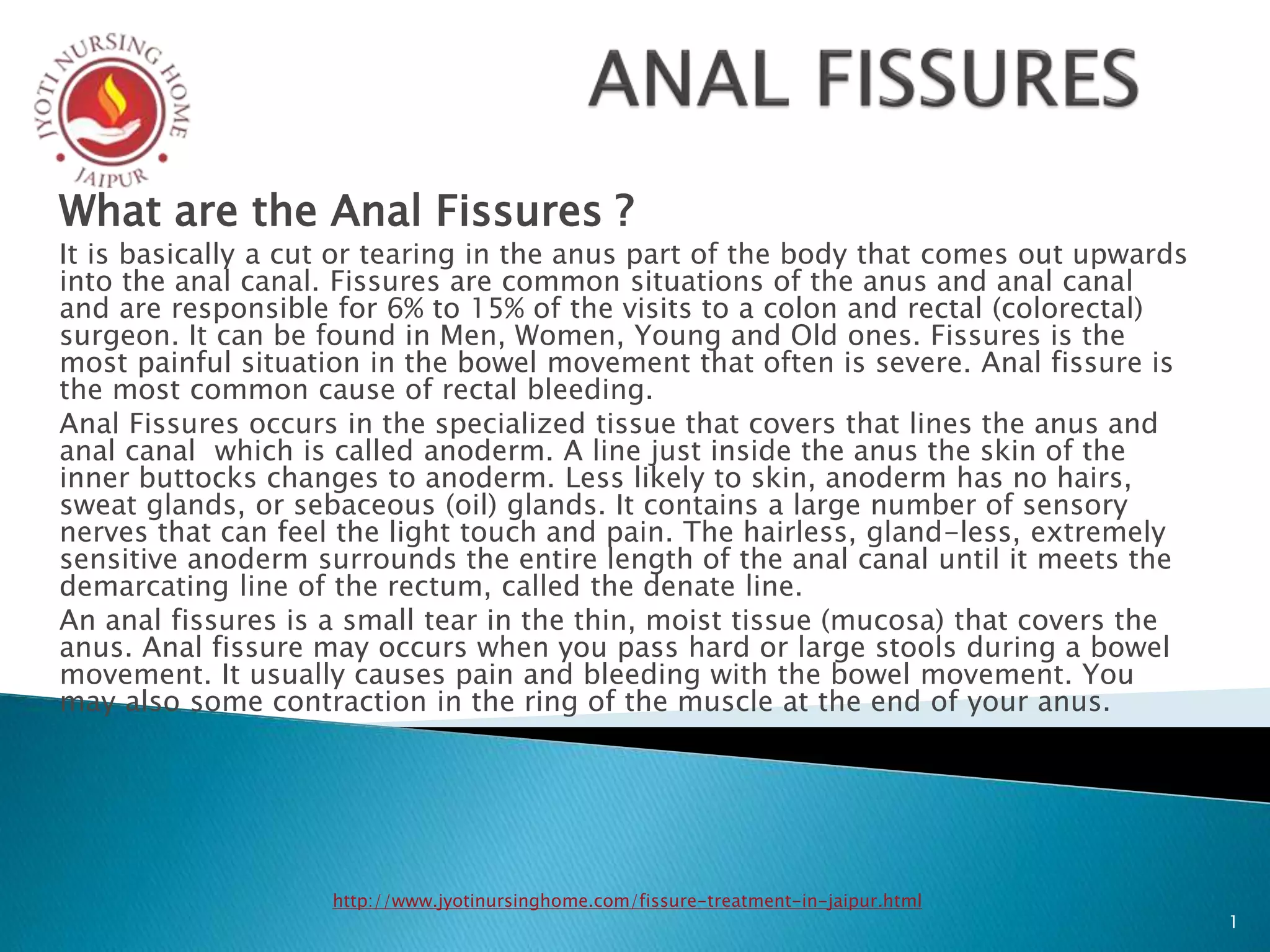 What are Anal Fissures? Symptoms,causes,Risk Factors & Treatment | PPTX