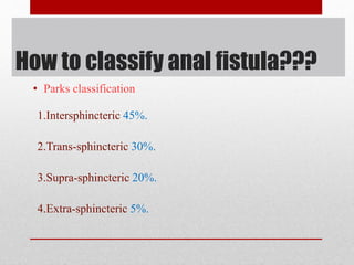 Parks Classification Anal fistula presentation - dr. islam alatiar MRCS | PPTX
