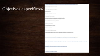 Objetivos específicos:
 