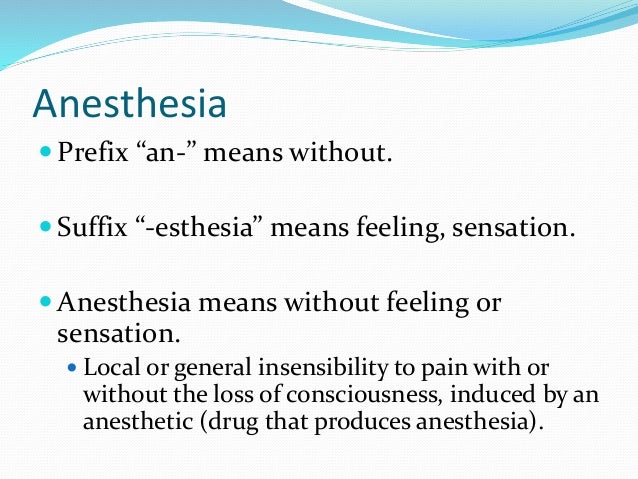 Anesthesia Induced Detox analgesia vs anesthesia Anesthesia Induced Detox analgesia vs anesthesia