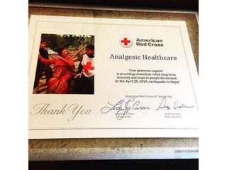 Analgesic Healthcare Reaches Out Through the American Red Cross