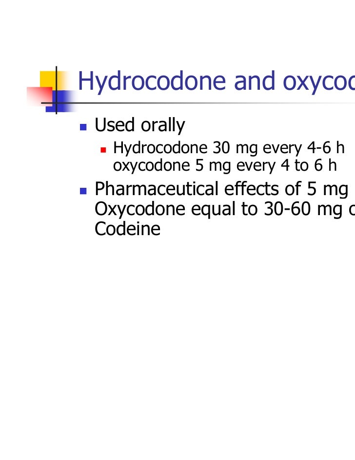 hydrocodone dental use