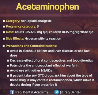 Analgesics used in Dental Practice