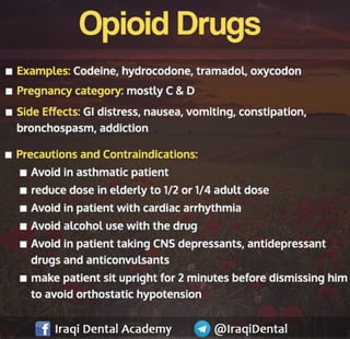 Analgesics used in Dental Practice