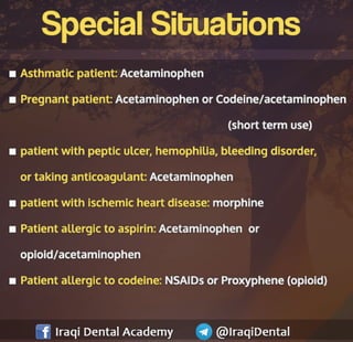 Analgesics used in Dental Practice