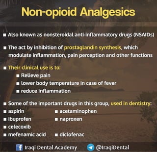 Analgesics used in Dental Practice