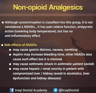 Analgesics used in Dental Practice
