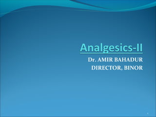 Dr. AMIR BAHADUR
DIRECTOR, BINOR
1
 