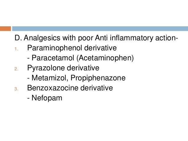 paracetamol tramadol n a d and drugs anti Analgesics inflammatory