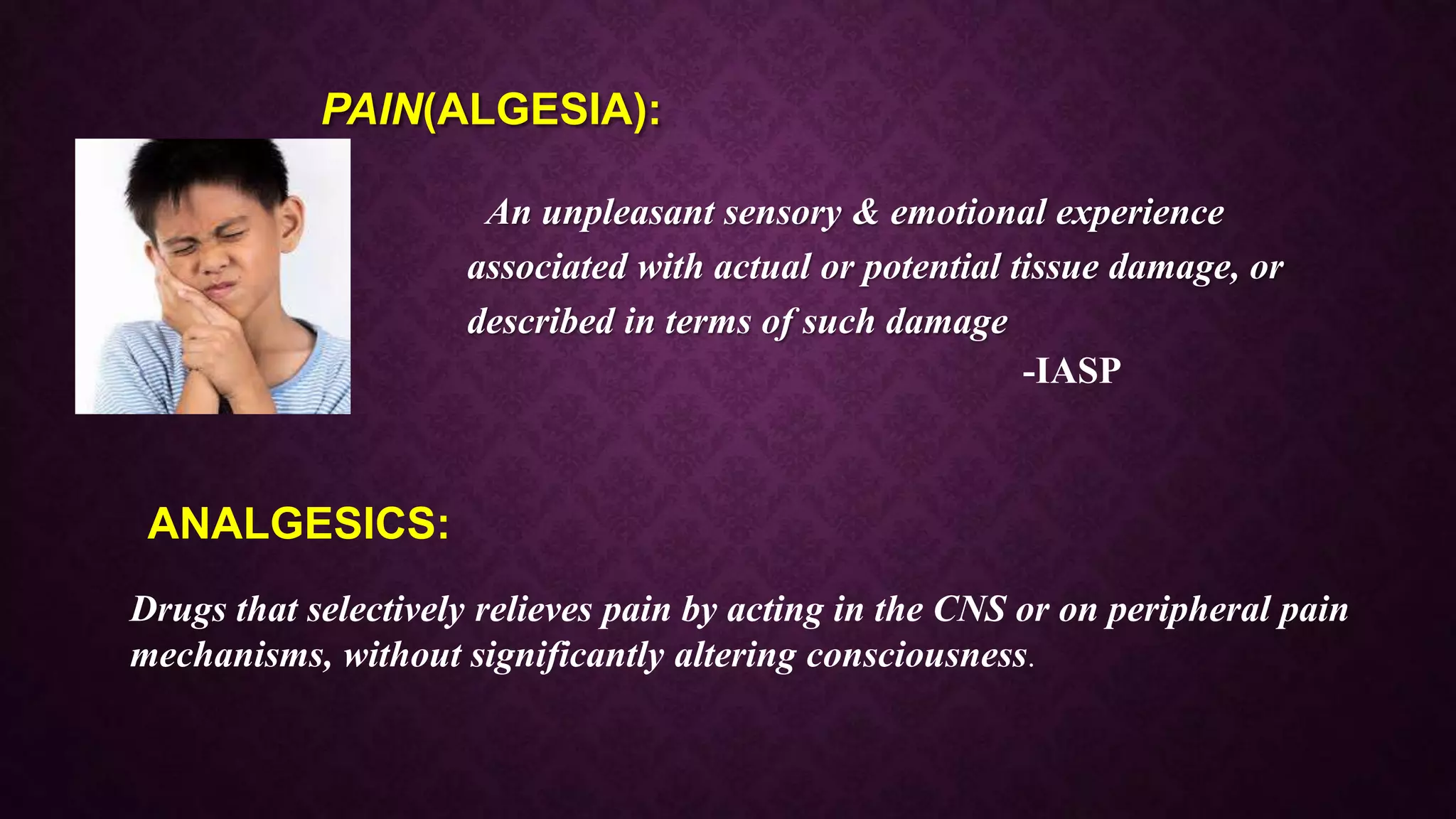 Analgesics used in dentistry | PPTX
