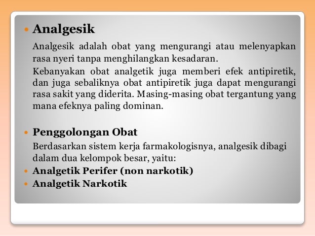 Analgesik antipiretik-anasthesi