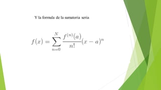 Y la formula de la sumatoria seria:
 