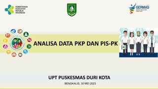 UPT PUSKESMAS DURI KOTA
ANALISA DATA PKP DAN PIS-PK
BENGKALIS, 30 MEI 2023
 
