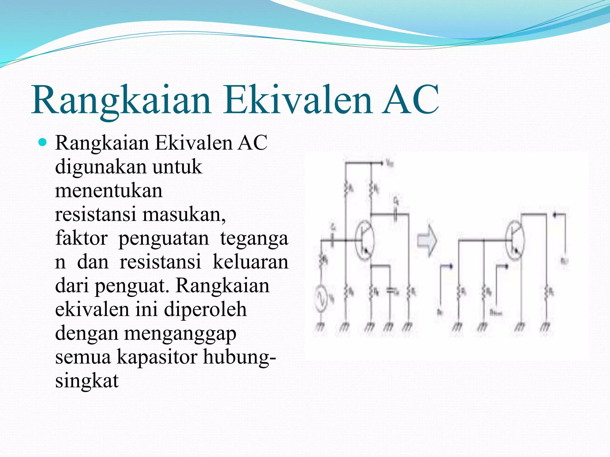 Analisa ac pada transistor | PPTX