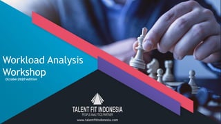 Workload Analysis
Workshop
October2020 edition
www.talentfitindonesia.com
 