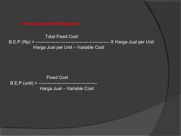 Analisa Bep Matematika Bisnis
