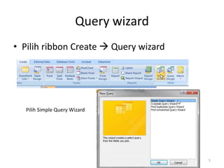 Analisa dan perancangan sistem 06 query | PPTX