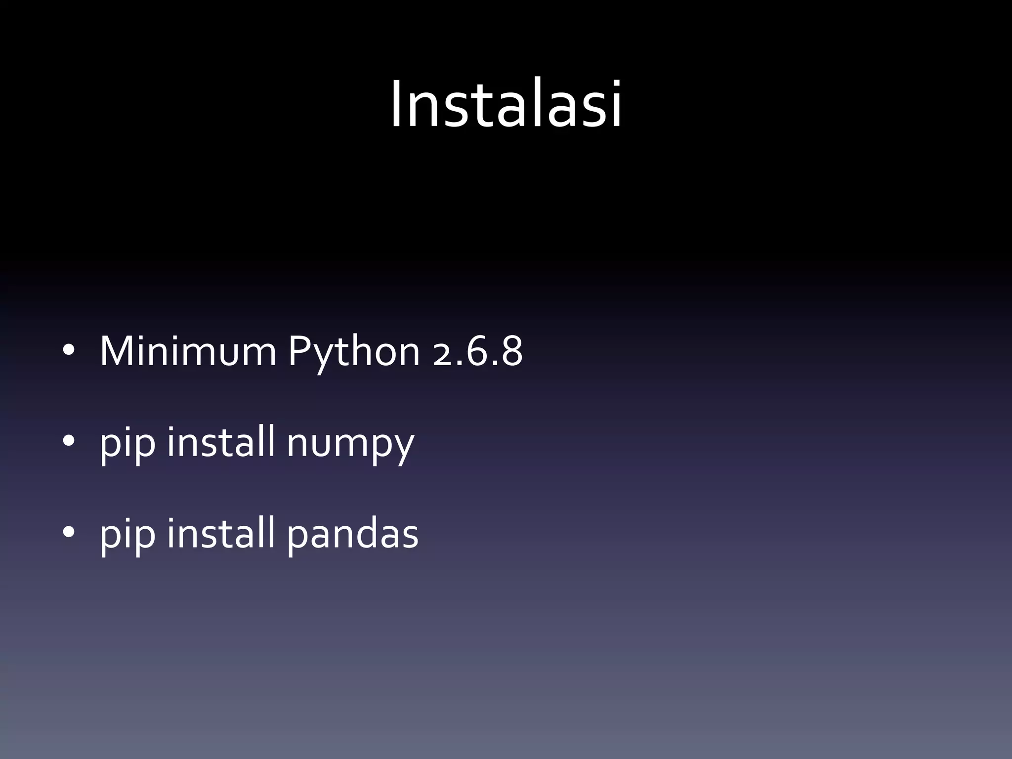 Analisa data di python dengan pandas | PDF