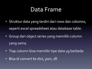 Analisa data di python dengan pandas | PDF