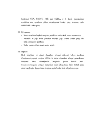 Analisa jurnal cea | DOCX