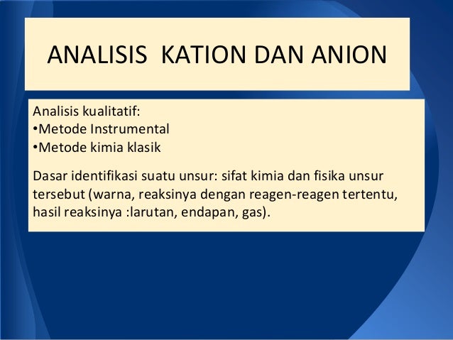 Perbedaan kation dan anion