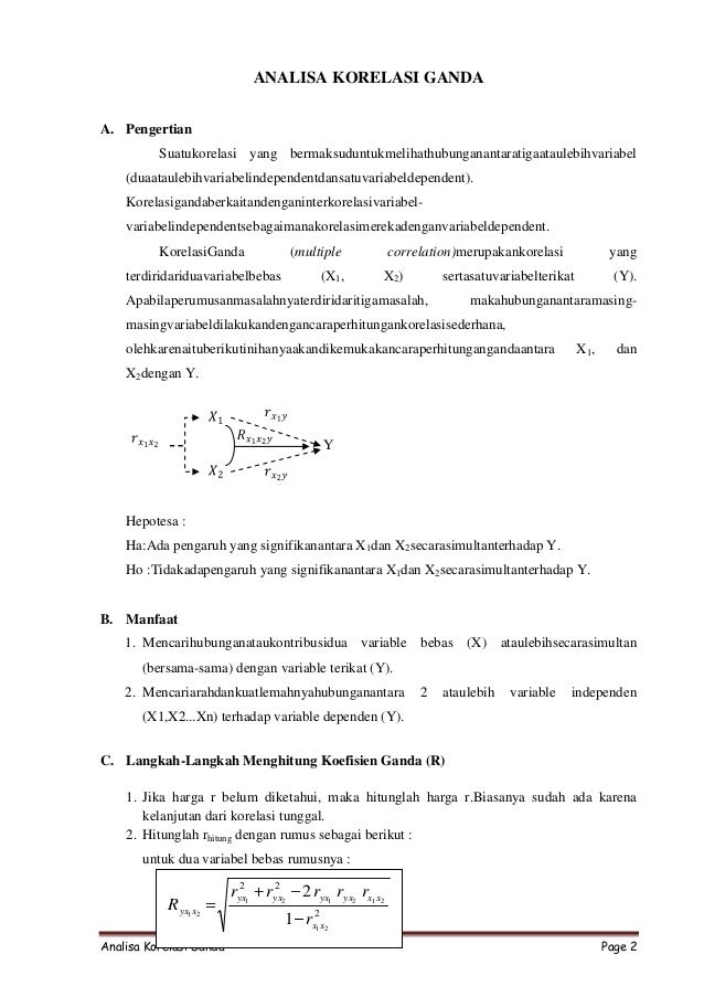 Analisa Korelasi Ganda
