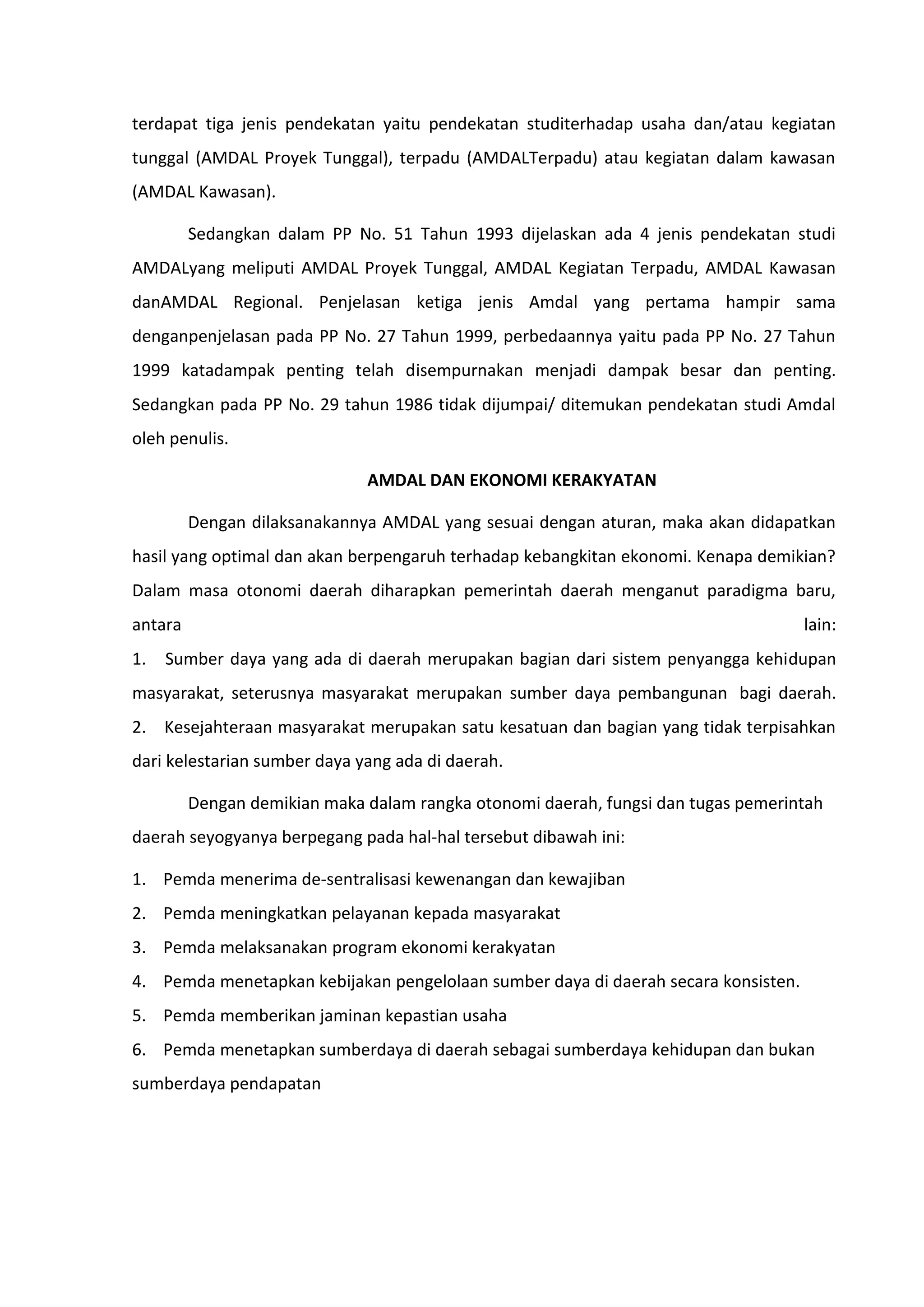 Analisa mengenai dampak lingkungan (AMDAL) | DOCX