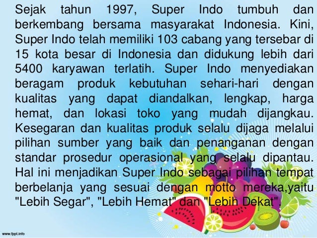 Metode Penelitian Terhadap Konsep Market Retail Superindo