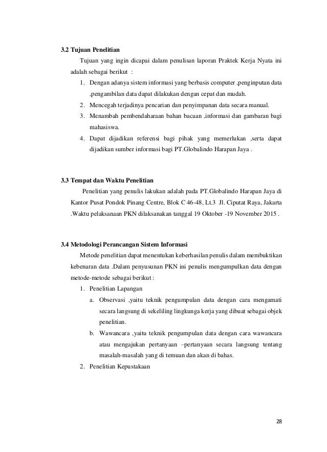 Contoh PKN Analisa sistem informasi pemesanan dan 